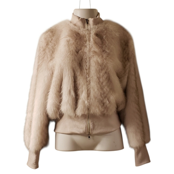 NEW! Luxurious Cream Faux Fur Teddy Jacket (2-Way Zip) - Picture 7 of 7